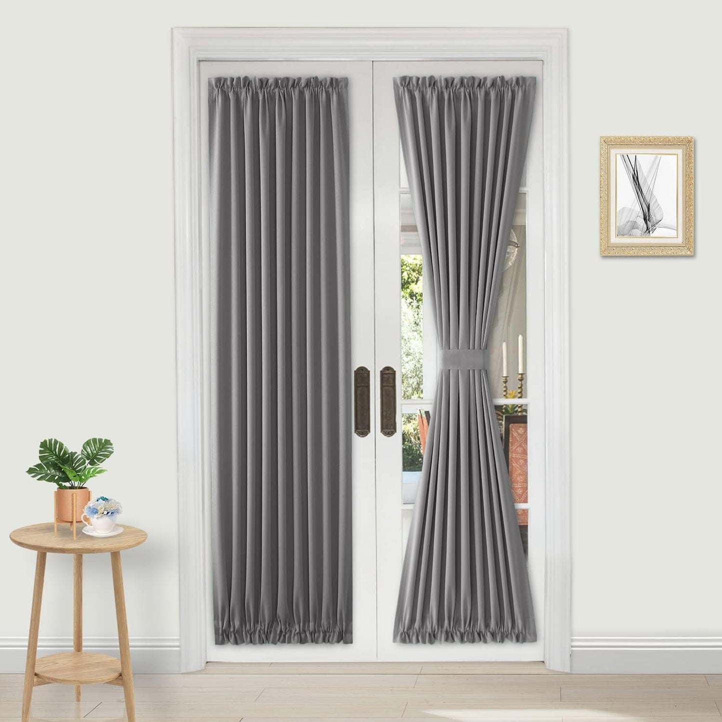 Custom Curtains: French Blackout Door Curtains, 1 Curtain Panel-0