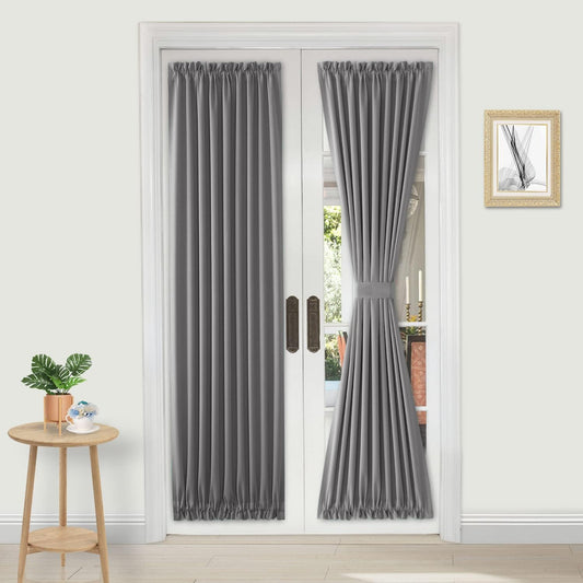 Custom Curtains: French Blackout Door Curtains, 1 Curtain Panel-0