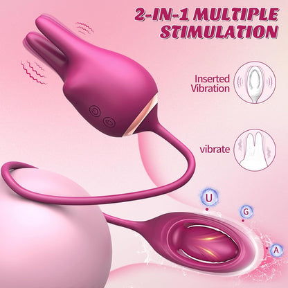 PleasureRabbit Inserted Vibrations Clitoral Stimulator-1