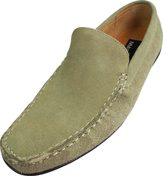 Masimo - Mens Slip On Casual Dress Suede Driving Moccasin-0