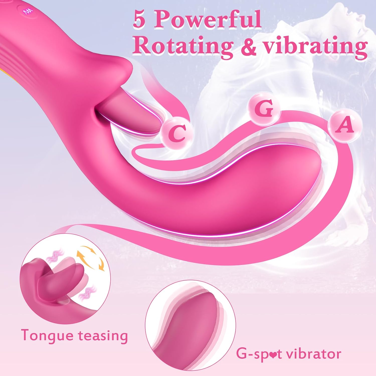 GildedAura Clitoral Licking Dildo Vibrator-1