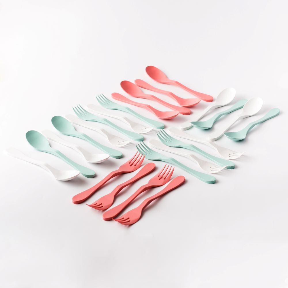 KNORK Eco 24 Pack Bamboo Flatware Set-1
