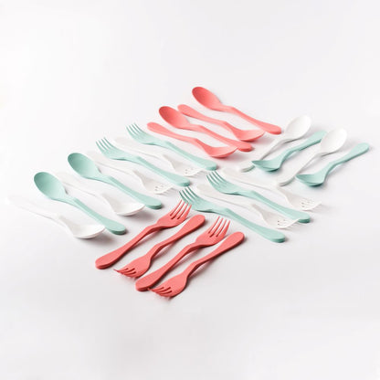 KNORK Eco 24 Pack Bamboo Flatware Set-1