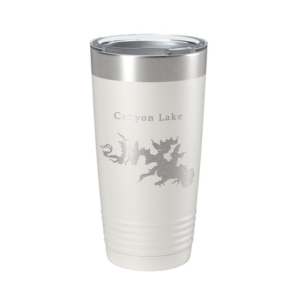 Canyon Lake Map Tumbler Travel Mug Insulated Laser Engraved Coffee Cup Texas 20 oz-1
