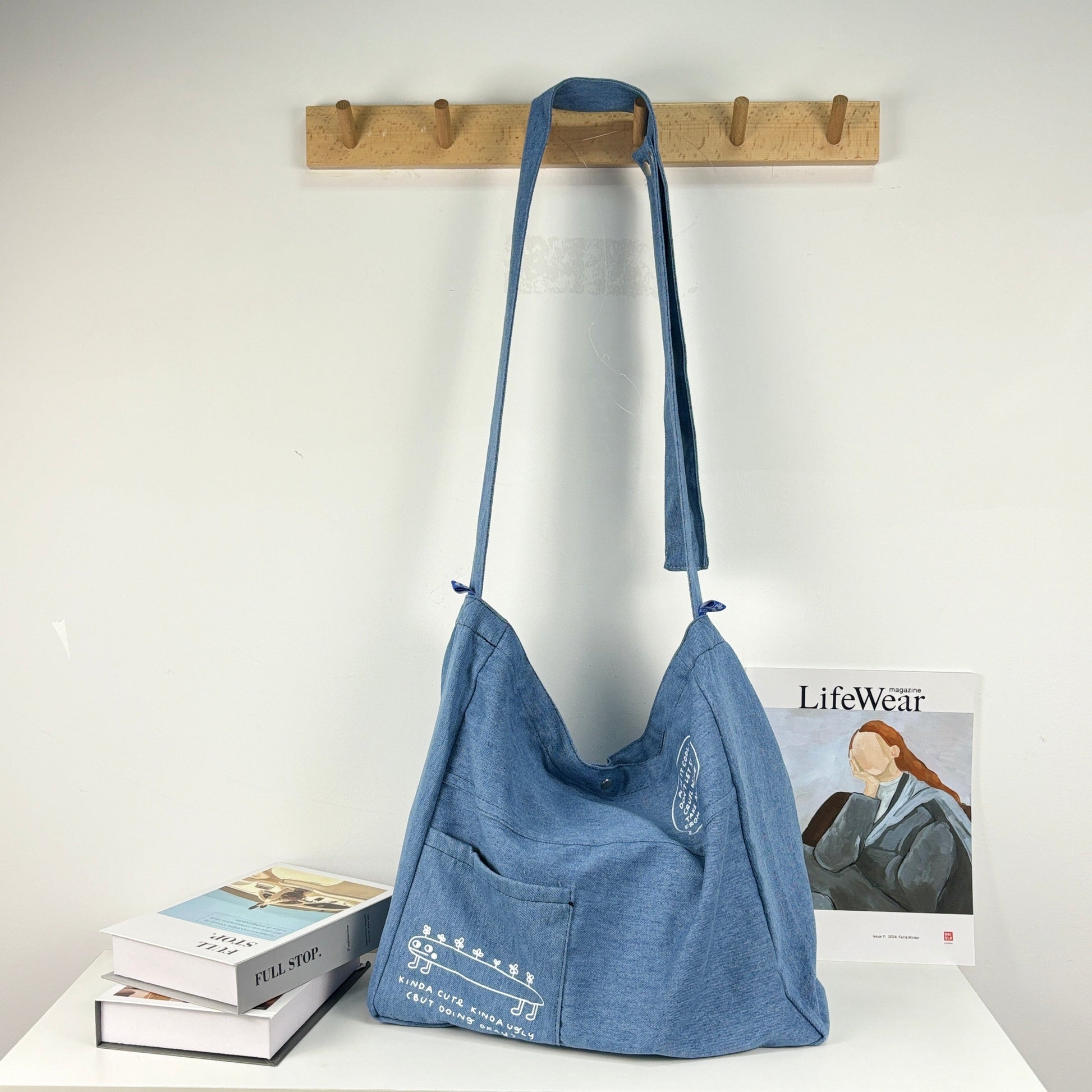 KAUBOII: Large denim tote bag-2