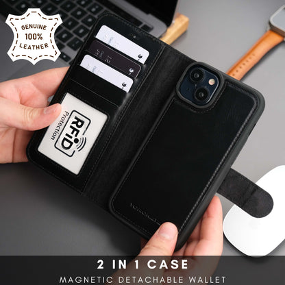 Casper Leather iPhone 14 Plus Wallet Case | MagSafe-1