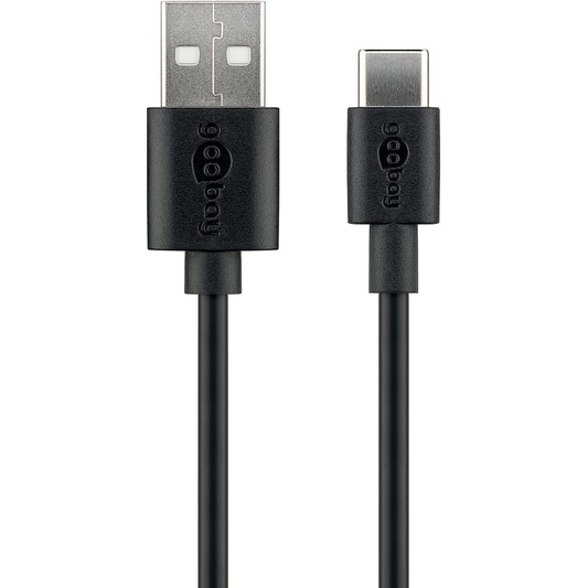 Cablu Goobay 59124 USB/USB-C Cablu de date si incarcare 3A, 2.0- negru (3m) (59124)-0