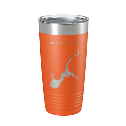 Lake Arbutus Map Tumbler Travel Mug Insulated Laser Engraved Coffee Cup Wisconsin 20 oz-17