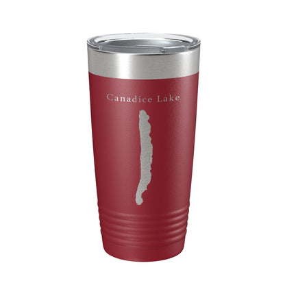 Canadice Lake Map Tumbler Travel Mug Insulated Laser Engraved Coffee Cup New York 20 oz-18