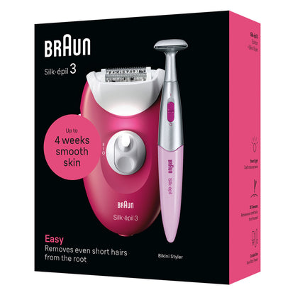 Electric Hair Remover Braun SE3-202 Fuchsia-18