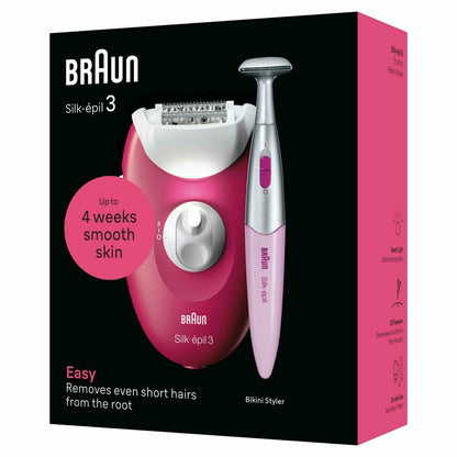 Electric Hair Remover Braun SE3-202 Fuchsia-9