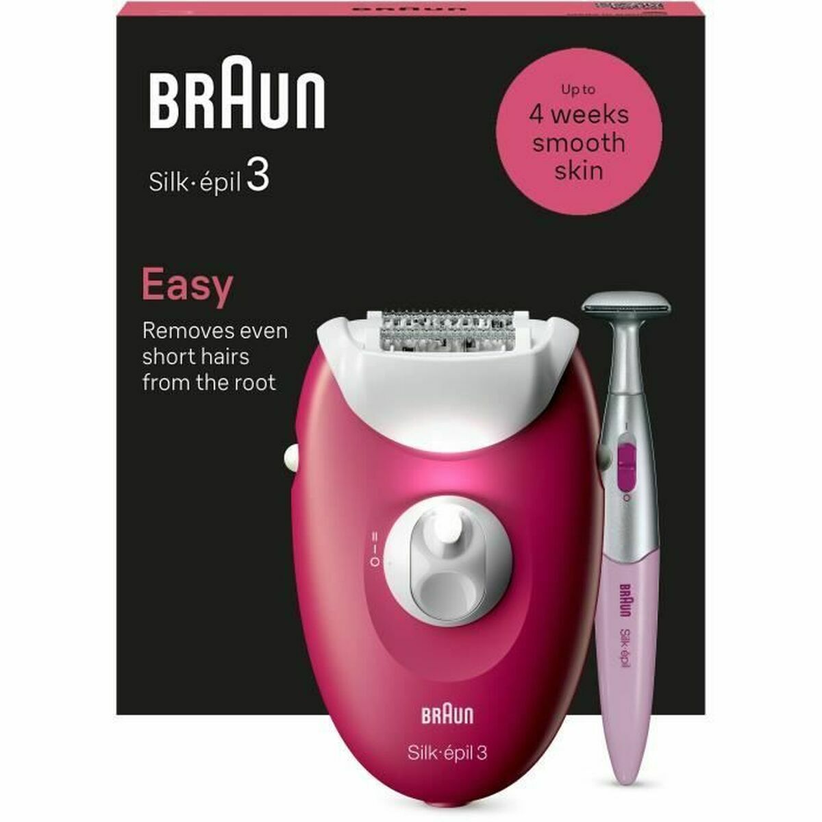 Electric Hair Remover Braun SE3-202 Fuchsia-7