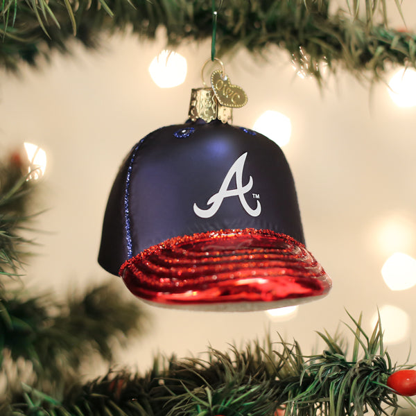 Braves Baseball Cap Ornament-0