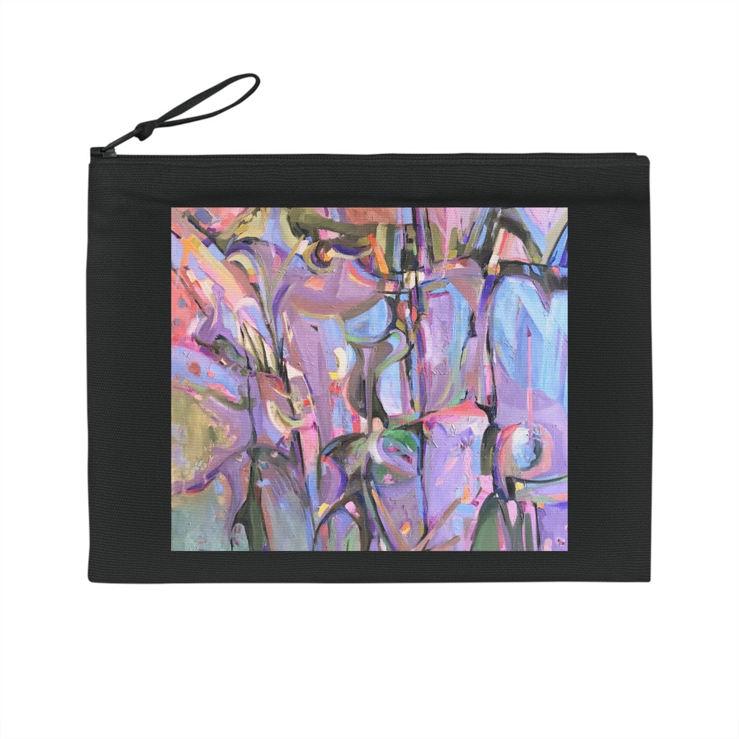 Eco-Friendly Pouch with 'Passages' I Original Artwork by American Artist Barbara Cleary-0