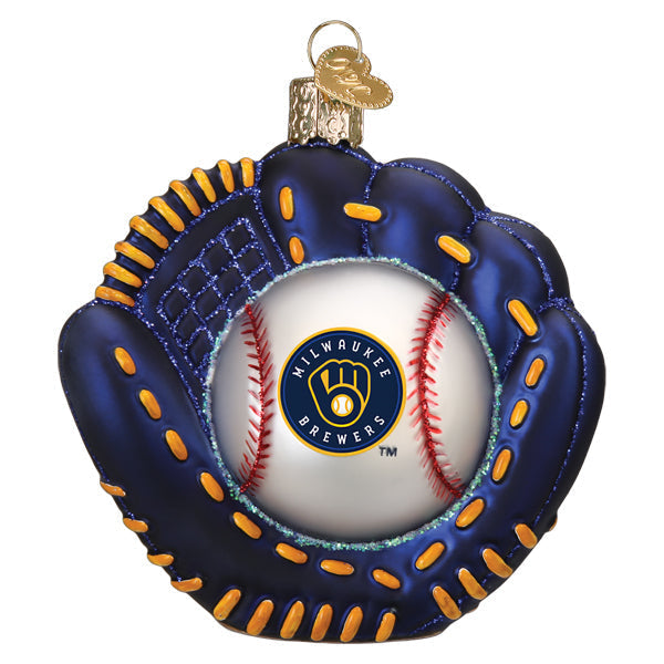 Brewers Baseball Mitt Ornament-2
