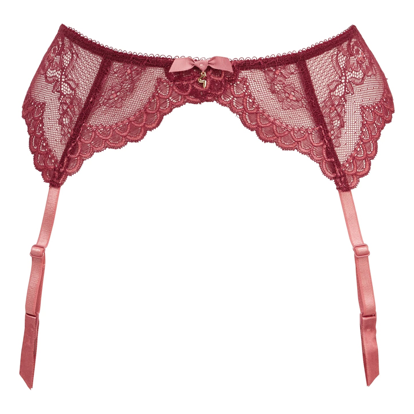 Gossard Superboost Lace Garter Belt Cranberry/Raspberry Sorbet-2