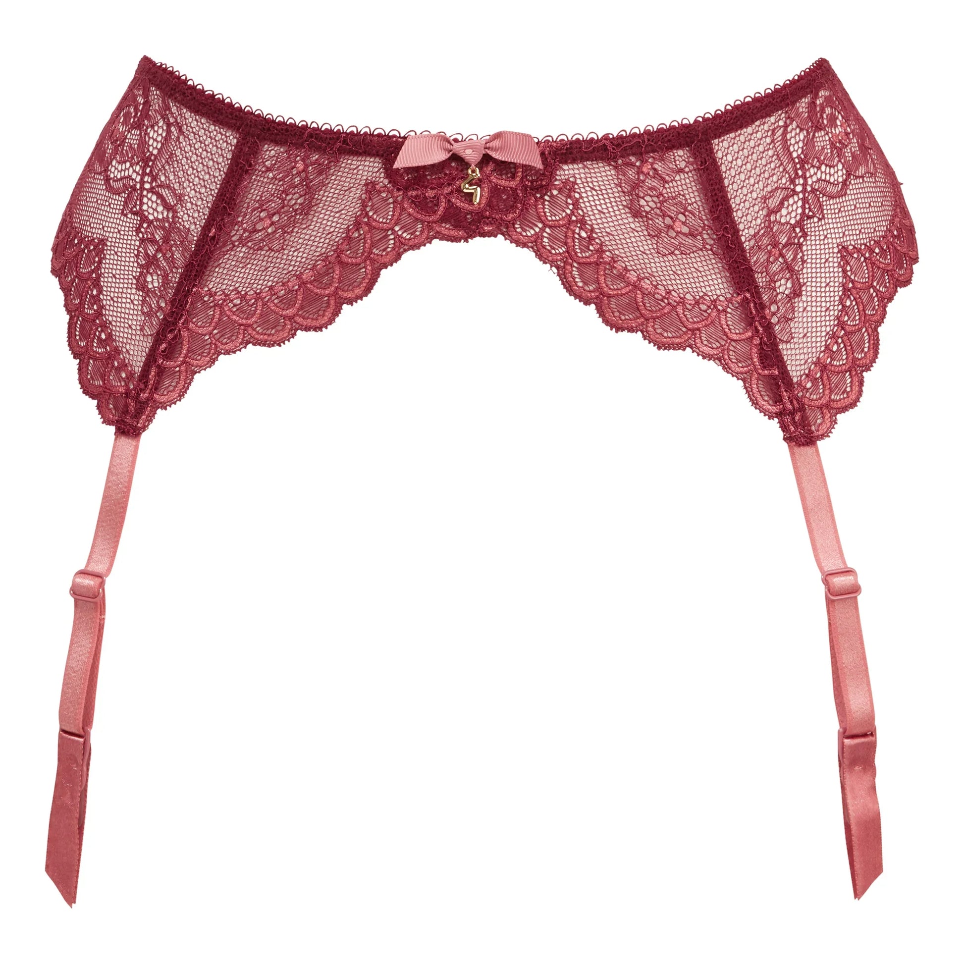 Gossard Superboost Lace Garter Belt Cranberry/Raspberry Sorbet-2