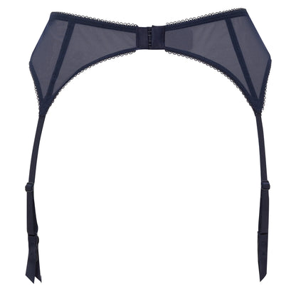 Gossard Superboost Lace Garter Belt Midnight Blue Gold-3