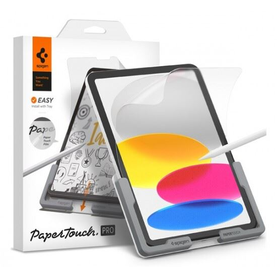 Folie protectie transparenta Spigen Paper Touch Pro compatibila cu iPad 10.9 inch 2022 (AFL05537)-0