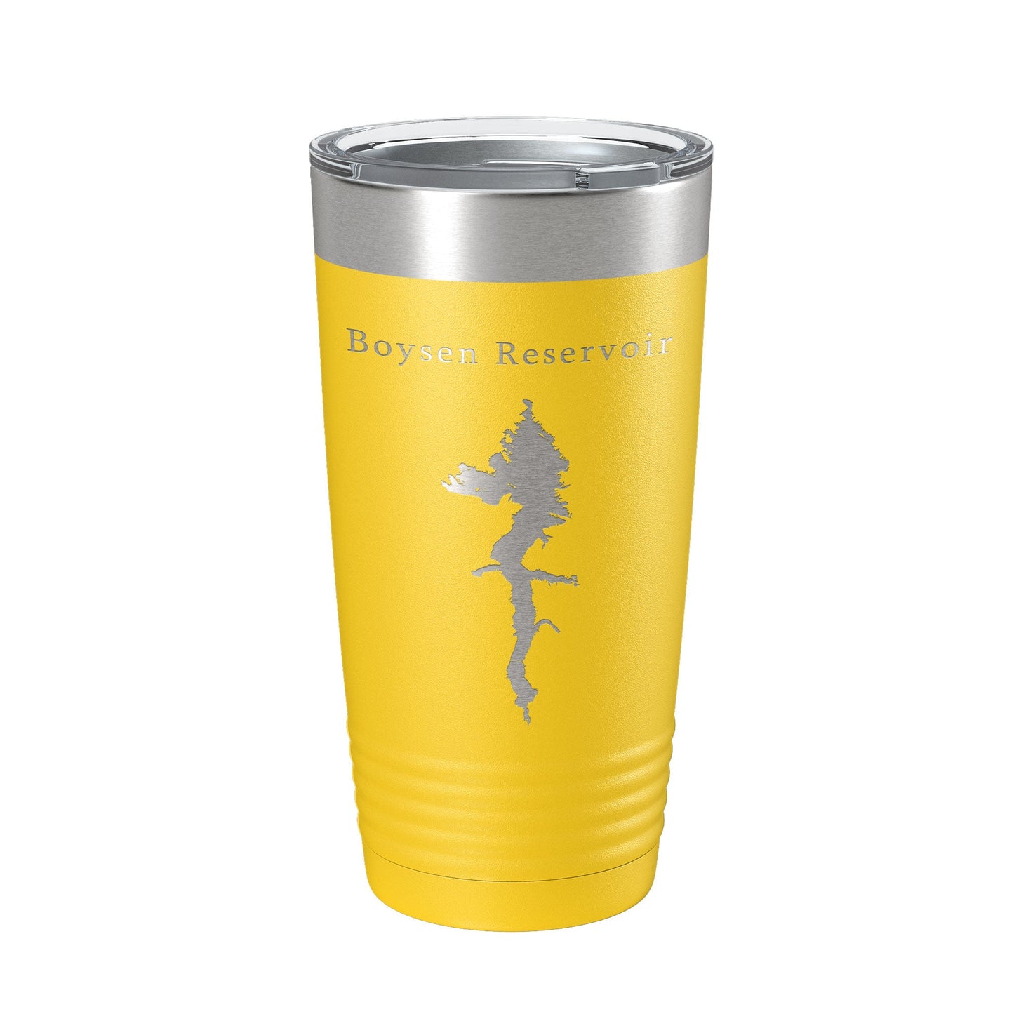 Boysen Reservoir Tumbler Lake Map Travel Mug Insulated Laser Engraved Coffee Cup Wyoming 20 oz-4