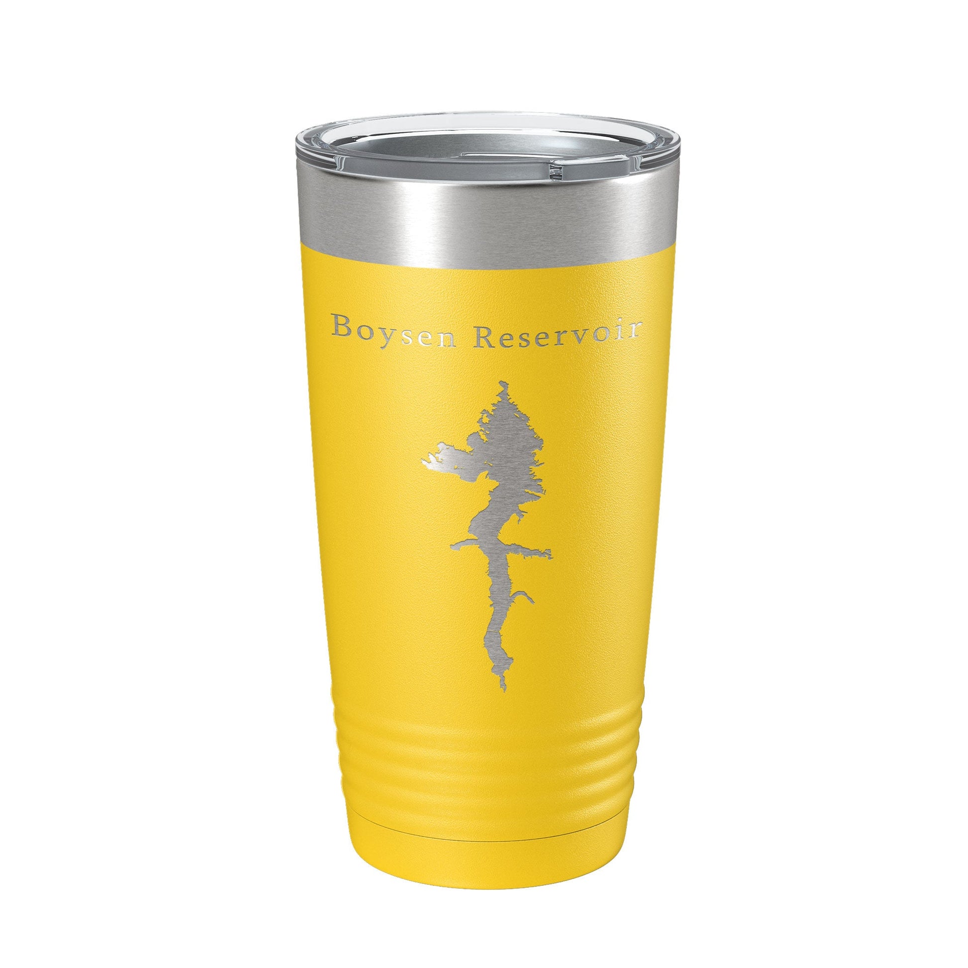 Boysen Reservoir Tumbler Lake Map Travel Mug Insulated Laser Engraved Coffee Cup Wyoming 20 oz-4