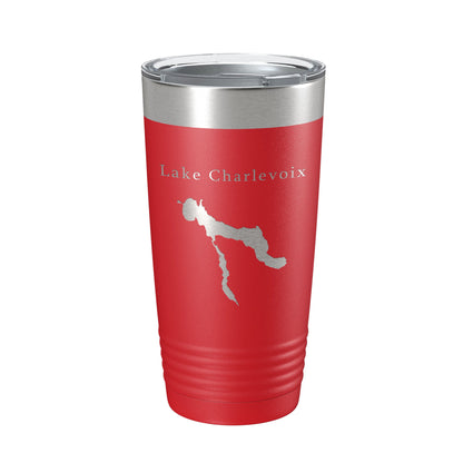 Lake Charlevoix Map Tumbler Travel Mug Insulated Laser Engraved Coffee Cup Michigan 20 oz-10