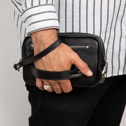 Fresno Leather Clutch – Secure Travel Wallet with Lock-3