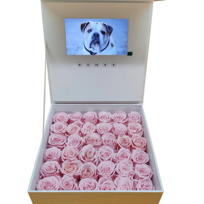 7-Inch LCD Video Box with Marble Design Gift Box