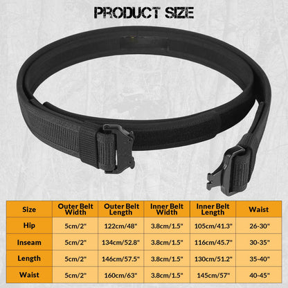 Duty Belt 2'' Police Belts with Hook Lining-1