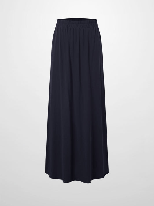 Elastic Waist T-Shirt Skirt-Navy-0