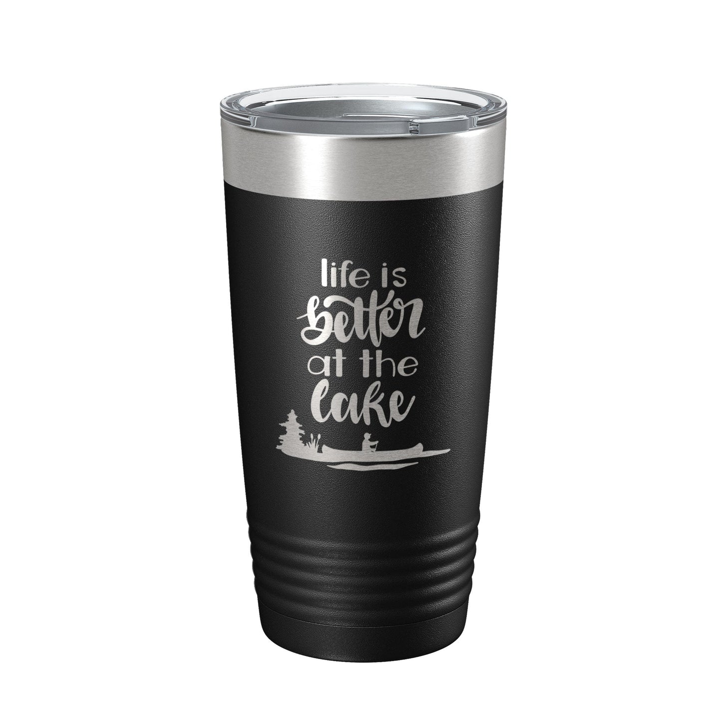 Life is Better at the Lake Lake Life Tumbler Travel Mug Insulated Laser Engraved Coffee Cup 20 oz-0