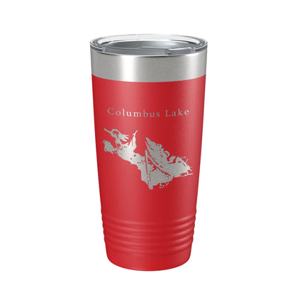 Columbus Lake Map Tumbler Travel Mug Insulated Laser Engraved Coffee Cup Mississippi 20 oz-10