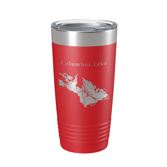 Columbus Lake Map Tumbler Travel Mug Insulated Laser Engraved Coffee Cup Mississippi 20 oz-10