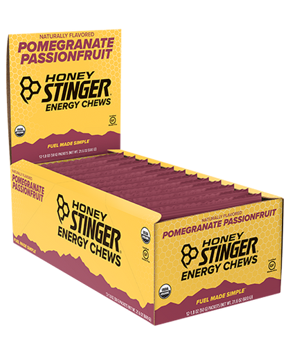 Honey Stinger Organic Pomegranate Passionfruit Chews  (12x1.8 OZ)-0