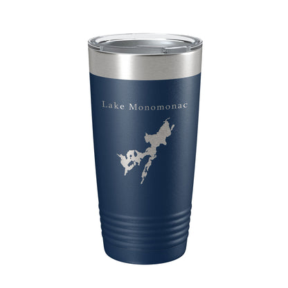 Lake Monomonac Map Tumbler Travel Mug Insulated Laser Engraved Coffee Cup Massachusetts New Hampshire 20 oz-8