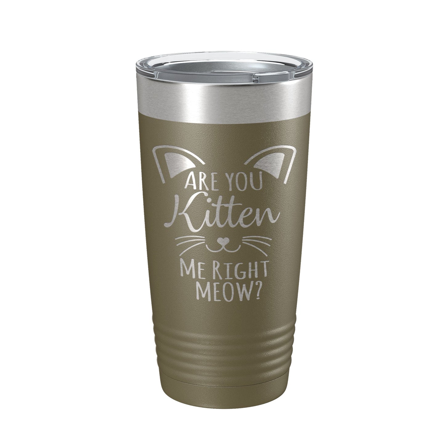 Are You Kitten Me Right Meow Tumbler Travel Mug Insulated Laser Engraved Coffee Cup Funny Cat Lover Gift 20 oz-21