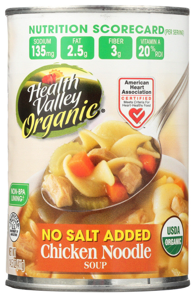 Health Valley Chicken Noodle Soup No Salt (12x15 Oz)-0