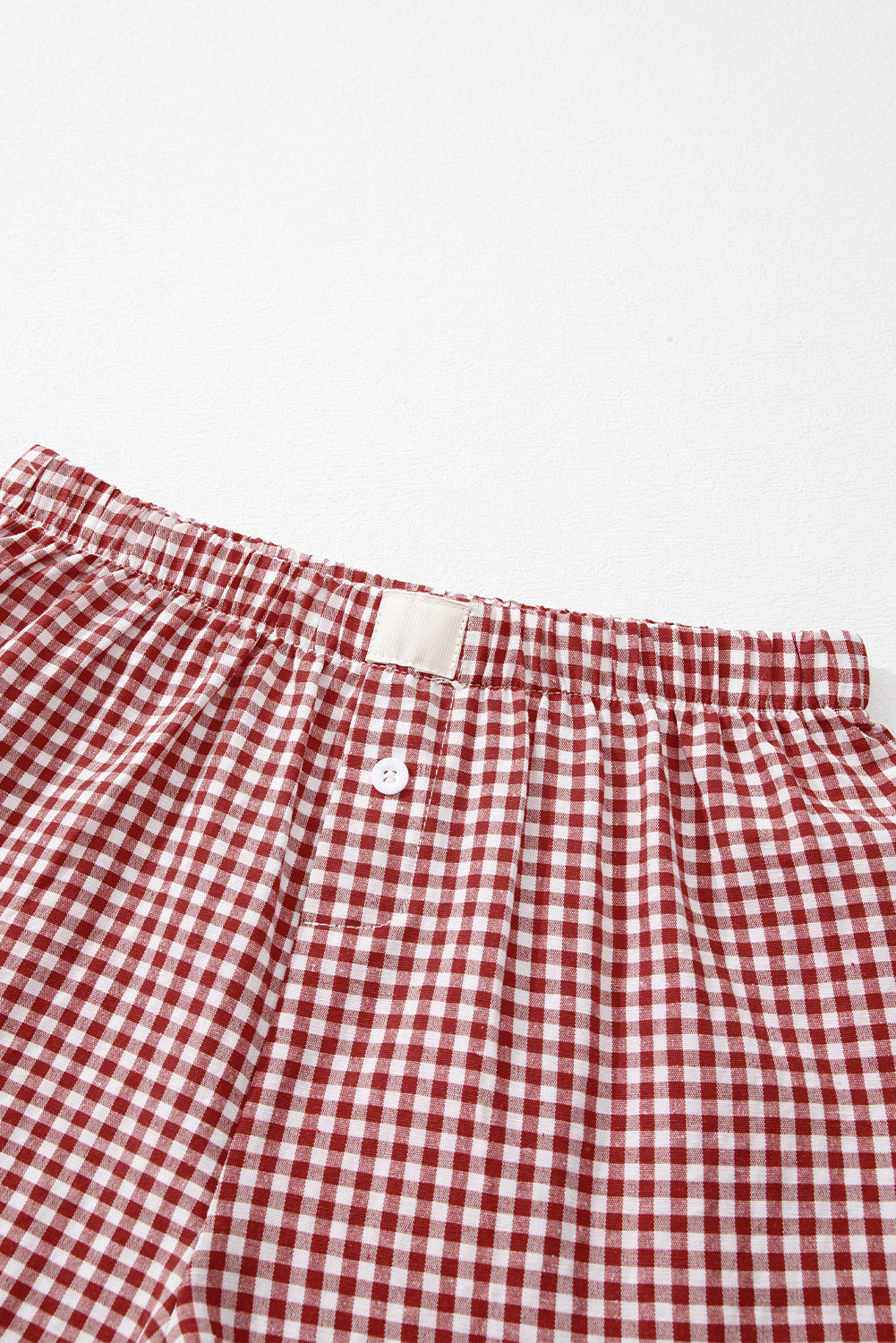 Gingham High Waist Shorts-3