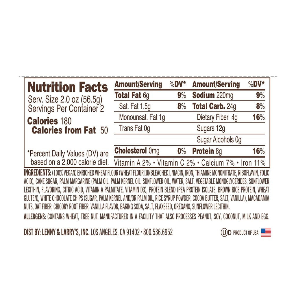 Lenny And Larry's The Complete Cookie White Chocolate Macadamia (12x4 OZ)-1