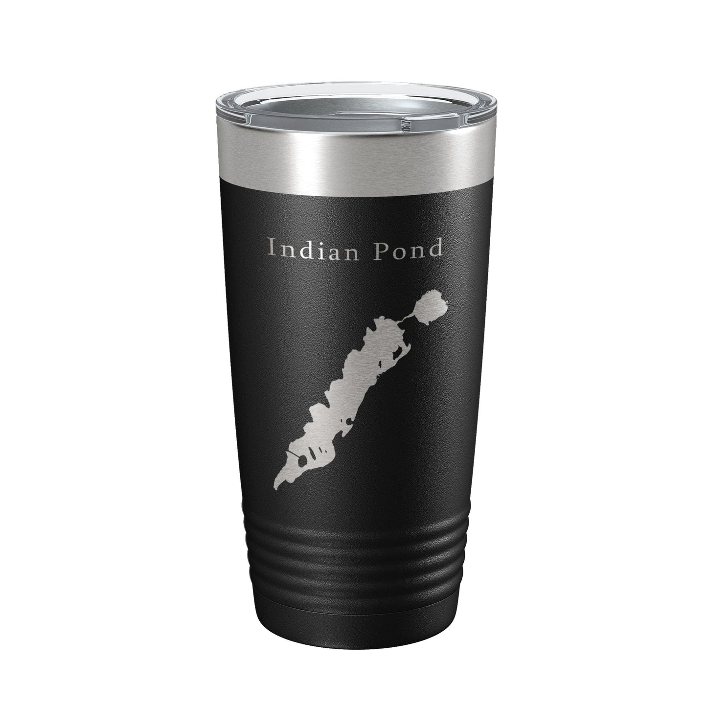 Indian Pond Tumbler Lake Map Travel Mug Insulated Laser Engraved Coffee Cup Maine 20 oz-0