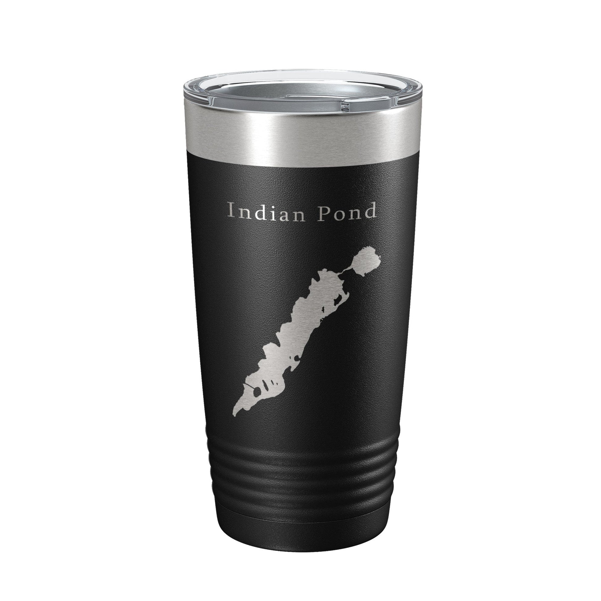 Indian Pond Tumbler Lake Map Travel Mug Insulated Laser Engraved Coffee Cup Maine 20 oz-5