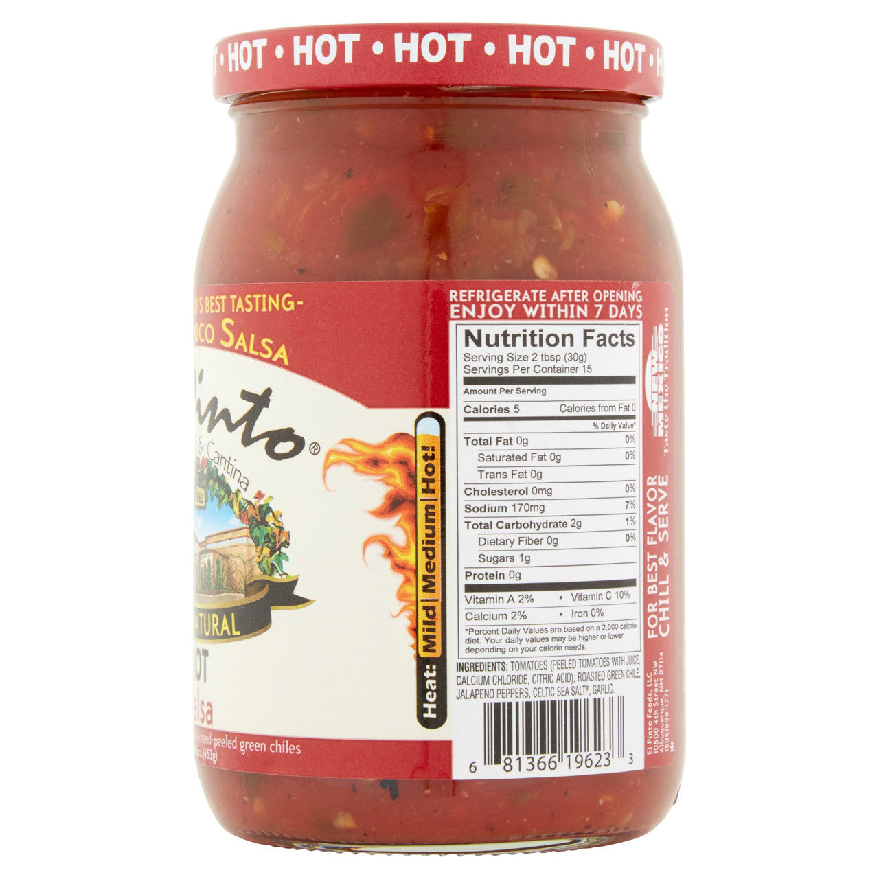 El Pinto Hot Salsa (6x16Oz)-4