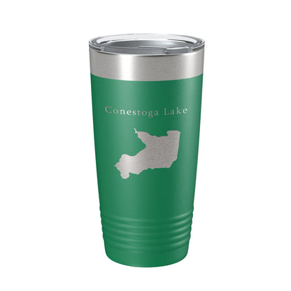 Conestoga Lake Map Tumbler Travel Mug Insulated Laser Engraved Coffee Cup Nebraska 20 oz-9