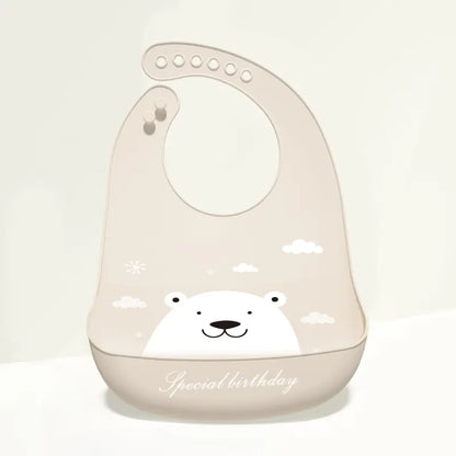 3D Baby Waterproof Silicone Bib for Feeding Kids