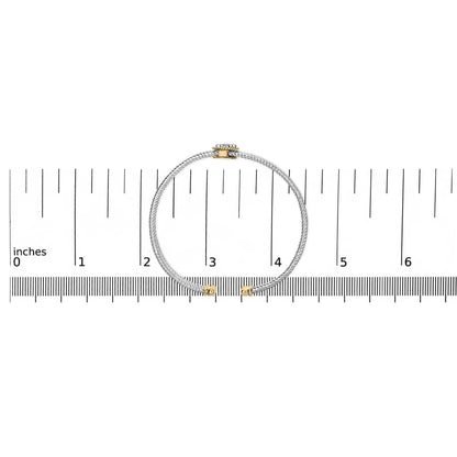 18K Yellow Gold Plated .925 Sterling Silver Diamond Accent Dragonfly Medallion Bangle Bracelet (I-J Color, SI1-SI2 Clarity) - 7.75 Inches-4