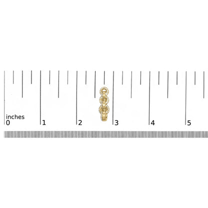 14K Yellow Gold Plated .925 Sterling Silver 1/2 Cttw Diamond Chain Link Drop Earrings (H-I Color, I1-I2 Clarity)-4