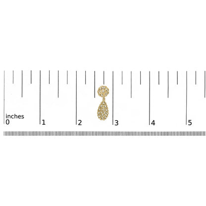 14K Yellow Gold Plated Sterling Silver 1/5 Cttw Diamond Teardrop Filigree Earrings (H-I Color, I1-I2 Clarity)-4