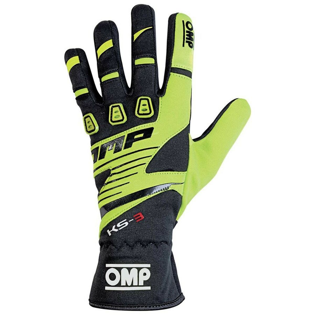 Karting Gloves OMP KS-3 Yellow/Black M-0