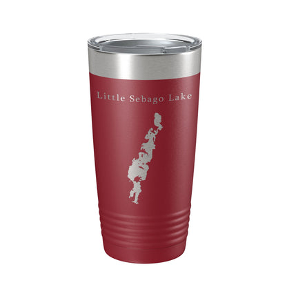 Little Sebago Lake Map Tumbler Travel Mug Insulated Laser Engraved Coffee Cup Maine 20 oz-18