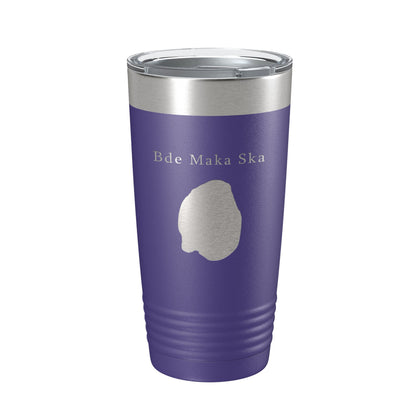 Bde Maka Ska Tumbler Lake Map Travel Mug Insulated Laser Engraved Coffee Cup Minnesota 20 oz-15